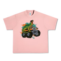 Salmon monster truck and t rex dinosaur Urban Heavy Tee - MaliasSmallBusiness
