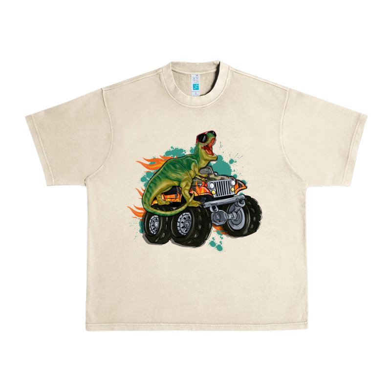 Monster Truck And T Rex Dinosaur Urban Heavy Tee by MaliasSmallBusiness | Teevron