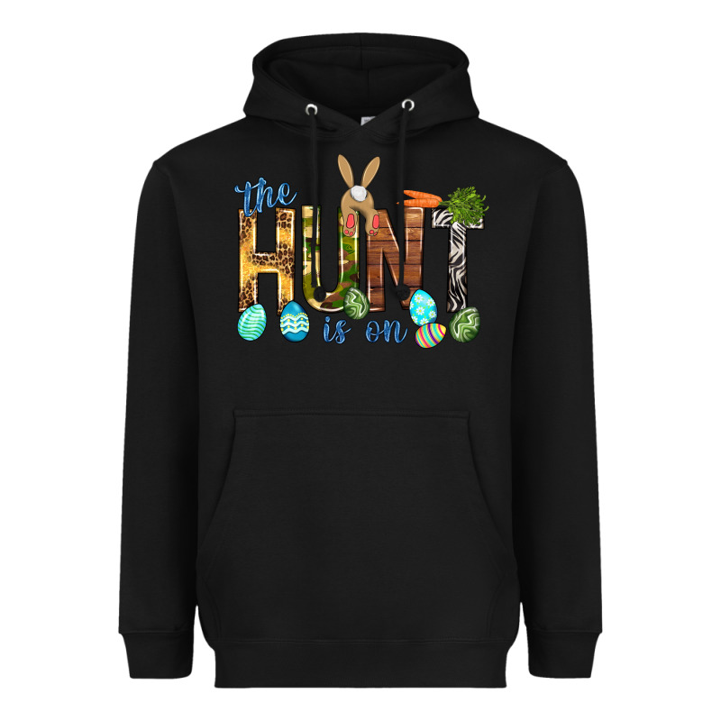 The Hunt Is On With Eggs Easter Day Heavyweight Hoodie by HowdyJamesFarm | Teevron