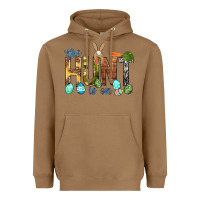 Toasted Coconut The hunt is on with eggs Easter Day Heavyweight Hoodie - HowdyJamesFarm