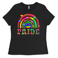 Black lgbtq pride and rainbow Ladies Tee - HRA Design Shop