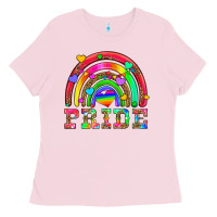 Bubblegum Pink lgbtq pride and rainbow Ladies Tee - HRA Design Shop