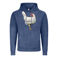 Vintage Denim leghorn chicken Vintage Hoodie - LillyAllenDesigns
