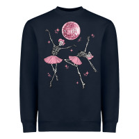 Navy skeleton ballerina Heavyweight Sweatshirt - MaliasSmallBusiness