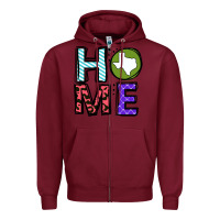 Burgundy Texas Home Zipper Hoodie - Bettercallsaul