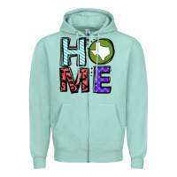 Seafoam Texas Home Zipper Hoodie - Bettercallsaul