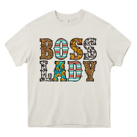 Cream western boss lady Heavy Core Tee - HRA Design Shop