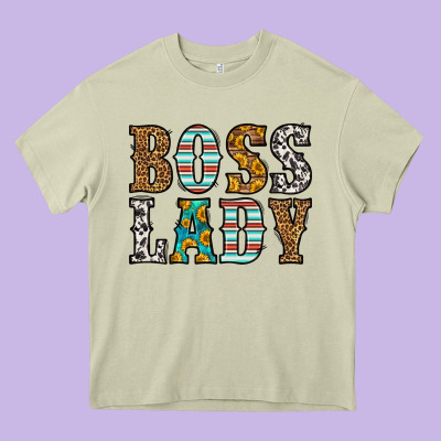 Western Boss Lady Heavy Core Tee Designed By Hra Design Shop