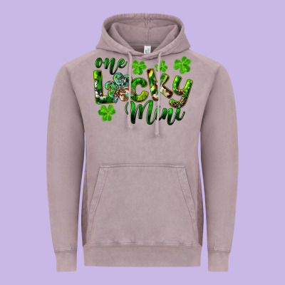 St. Patrick's Day One Lucky Mini Vintage Hoodie Designed By Ranaportraitstore