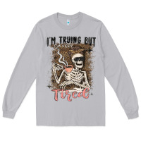 Moon Dust im trying but tired Long Sleeve Tee - MaliasSmallBusiness