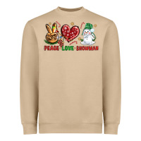 Mushroom peace love snowman Heavyweight Sweatshirt - NancyCooperArtShop