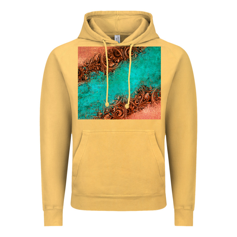 Leather Turquoise Glitter Tumbler Vintage Hoodie by Jasminsmagicworld | Teevron
