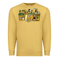 Antique Gold Honey bee coffee cups Premium Sweatshirt - HowdyJamesFarm