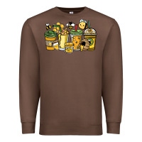 Chestnut Honey bee coffee cups Premium Sweatshirt - HowdyJamesFarm