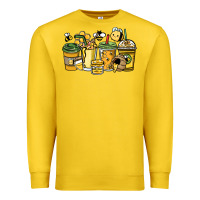 Lemon Honey bee coffee cups Premium Sweatshirt - HowdyJamesFarm