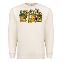 Sandshell Honey bee coffee cups Premium Sweatshirt - HowdyJamesFarm