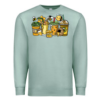 Honey Bee Coffee Cups Premium Sweatshirt | Teevron