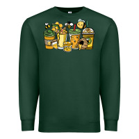 Sports Green Honey bee coffee cups Premium Sweatshirt - HowdyJamesFarm