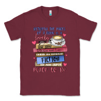 Burgundy between the pages of a book is lovely place to be Classic Tee - MaliasSmallBusiness