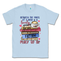 Dusty Blue between the pages of a book is lovely place to be Classic Tee - MaliasSmallBusiness