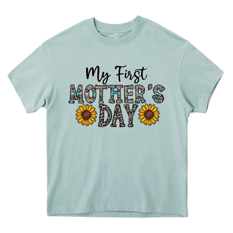 My First Mother's Day Heavy Core Tee by CowhideDigitalArt | Teevron