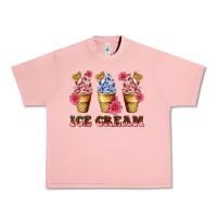 Salmon floral ice cream Urban Heavy Tee - AdoDesignShop