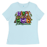 Baby Blue happy halloween jar Ladies Tee - RacoonDesign
