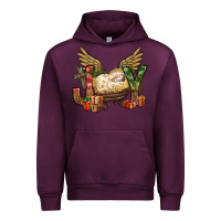 Mauve Wine joy christmas with baby jesus bbs Urban Hoodie - BundleAndBundleShop