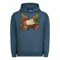 Pigment Midnight Navy joy christmas with baby jesus bbs Urban Hoodie - BundleAndBundleShop