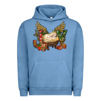 Pigment Pebble Blue joy christmas with baby jesus bbs Urban Hoodie - BundleAndBundleShop