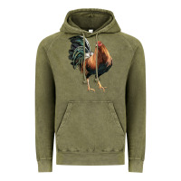 Vintage Olive American Game Rooster Vintage Hoodie - LillyAllenDesigns