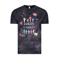 Cloud Black social worker Vintage Tee - MaliasSmallBusiness