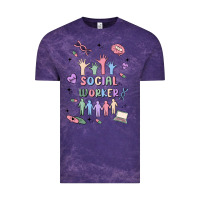 Cloud Purple social worker Vintage Tee - MaliasSmallBusiness
