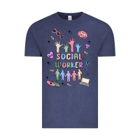 Vintage Denim social worker Vintage Tee - MaliasSmallBusiness