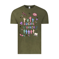 Vintage Olive social worker Vintage Tee - MaliasSmallBusiness