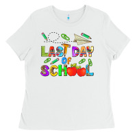 White last day of school Ladies Tee - HRA Design Shop