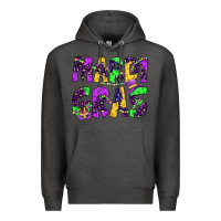 Charcoal Heather mardi gras Premium Hoodie - JahusDesignShop