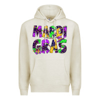 Oatmeal Heather mardi gras Premium Hoodie - JahusDesignShop