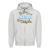 Dove Grey Baby It s Cold Outside Zipper Hoodie - Bettercallsaul