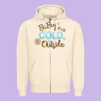 Baby It S Cold Outside Zipper Hoodie Designed By Bettercallsaul