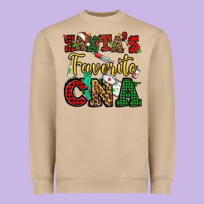 Santas Favorite Cna Christmas Heavyweight Sweatshirt Designed By Nancycooperartshop