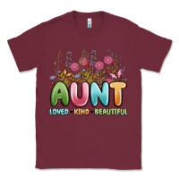 Burgundy aunt loved kind beautiful Classic Tee - MaliasSmallBusiness