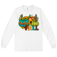White hello fall Long Sleeve Tee - JahusDesignShop