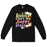 Black books are my happy place Long Sleeve Tee - MaliasSmallBusiness