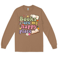 Toasted Coconut books are my happy place Long Sleeve Tee - MaliasSmallBusiness