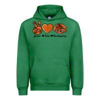 Emerald peace love thanksgiving bbs Urban Hoodie - BundleAndBundleShop