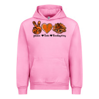 Fuchsia Pink peace love thanksgiving bbs Urban Hoodie - BundleAndBundleShop