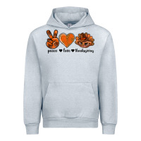 Heather Grey peace love thanksgiving bbs Urban Hoodie - BundleAndBundleShop