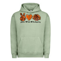 Pigment Oil Green peace love thanksgiving bbs Urban Hoodie - BundleAndBundleShop