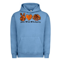 Pigment Pebble Blue peace love thanksgiving bbs Urban Hoodie - BundleAndBundleShop